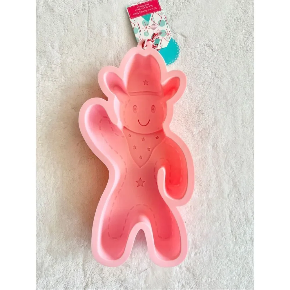 Pink Cowboy Silicone Mold | Cowgirl Cookie Mold Chocolate Candy Resin Soap Mold
